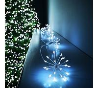 Samuel ALEXANDER 200 LED 10 Starburst Premier Christmas Outdoor Battery Timer Lights in Cool White