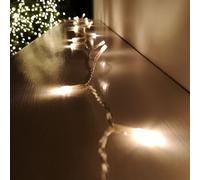 Samuel Alexander 200 LED 16m Premier Christmas Outdoor 8 Function Lights Clear Wire in Warm White in Beige Samuel Alexander Beige