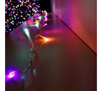 Samuel Alexander 200 Led 16M Premier Christmas Outdoor Multi Function Timer Lights With Clear Cable In Rainbow