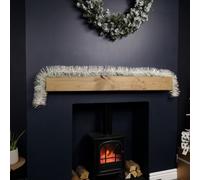 Samuel Alexander 200cm x 12cm Fine Cut Iridescent White Tinsel Garland Christmas Tree Decoration in Silver | Size: 200 cm x 12 cm Samuel Alexander Silver 200 cm x 12 cm