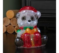 Samuel Alexander 20Cm Battery Operated Light Up Christmas Ice Panda With 30 Cool White Leds