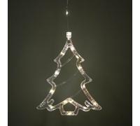 Samuel Alexander 20Cm Battery Operated Light Up Christmas Tree Window Decoration With Warm White Leds