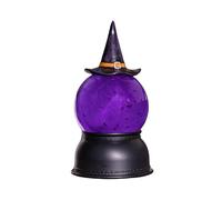 Samuel ALEXANDER 20cm Battery Operated Light up Purple Witch's Hat Water Globe Decoration