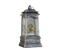 Samuel Alexander 20cm Light up Christmas Robin Water Spinner with White LEDs in Grey Samuel Alexander Grey