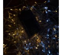 Samuel Alexander 20m 200 LED Battery Operated Christmas String Lights with Timer in Cool & Warm White Samuel Alexander White
