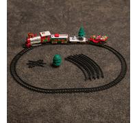 Samuel Alexander 20Pc Battery Operated Light Up Christmas Santa's Musical Train Set - Jingle Bells, Red