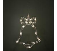 Samuel Alexander 21Cm Battery Operated Light Up Christmas Bell Window Decoration With Warm White Leds