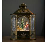 21cm Battery Operated Light up Santa and Christmas Tree Water Spinner with LEDs