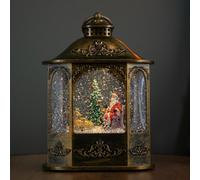 Samuel Alexander 21Cm Battery Operated Light Up Santa And Christmas Tree Water Spinner With Leds