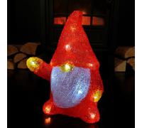 Samuel Alexander 23Cm Battery Operated Light Up Acrylic Christmas Gonk With Leds In Red