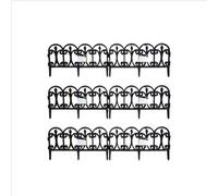 Samuel Alexander 23Cm Set Of 24 Black Ornate Decorative Garden Border Edging