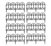 Samuel Alexander 23Cm Set Of 8 Black Ornate Decorative Garden Border Edging