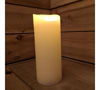 Samuel Alexander 23x9cm Premier Christmas Warm White Flickerbright Candle with Timer in Cream | Size: 23x9 cm Samuel Alexander Cream 23x9 cm