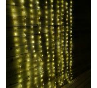 Samuel Alexander 240 LED 2m x 1.5m Premier Flexibright Curtain Indoor Outdoor Multifunction Christmas Lights with Timer in Warm White