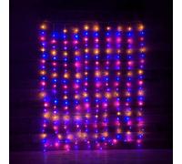 Samuel Alexander 240 LED 2m x 1.5m Premier Flexibright Curtain Indoor Outdoor Multifunction Christmas Lights with Timer in Rainbow Samuel Alexander Multicolor