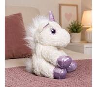 Samuel Alexander 24cm Plush White Unicorn with Sparkly Purple Horn & Hooves Samuel Alexander White