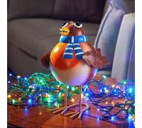Samuel ALEXANDER 25cm Large Wobbling Rocking Hand Painted Christmas Robin Decoration