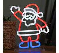 Samuel Alexander 25cm Light up Waving Santa Christmas Table Top Neon Sign