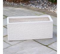 Samuel Alexander 25cm Plastic Slate Effect Garden Patio Trough in Stone in Grey Samuel Alexander Grey