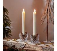 Samuel Alexander 25Cm Set Of 2 Battery Operated Cream Flameless Led Table Candles