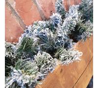 Samuel Alexander 25cm x 270cm 9ft Kaemingk Luxury Green Christmas Imperial Garland Snowflocked | Size: 25 cm x 270 cm Samuel Alexander Green 25 cm x 270 cm