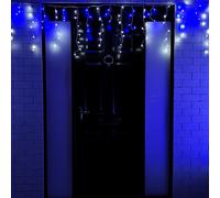 Samuel Alexander 25M 1000 Blue And White Led Frosted Icicle Indoor Outdoor Christmas Lights With Timer