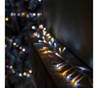 Samuel Alexander 25M 1000 Led Treebrights Christmas String Lights With Timer In White & Warm White On Clear Cable