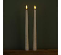 Samuel Alexander 27.5cm 2pc Taper Candles with real flame effect LED technology