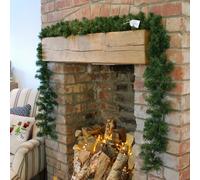 270cm (9ft) x 20cm Samuel Alexander Pine Christmas Garland Plain Green