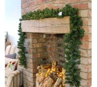 Samuel Alexander 270cm (9ft) x 25cm Pine Christmas Garland Decoration Green | Size: 270 cm (9ft) x 25 cm Samuel Alexander Green 270 cm (9ft) x 25 cm