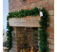 Samuel Alexander 270Cm (9Ft) X 25Cm Plain Green Christmas Garland Decoration