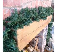 Samuel Alexander 270cm (9ft) x 25cm Plain Green Imperial Pine Christmas Garland Decoration | Size: 270 cm (9ft) x 25 cm Samuel Alexander Green 270 cm (9ft) x 25 cm
