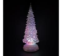 Samuel Alexander 27cm Snowtime Dual Power LED Christmas Glitter Water Spinner Colour Changing Tree Samuel Alexander Multicolor