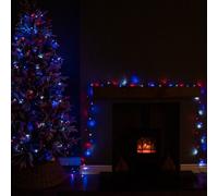 Samuel Alexander 28.7M 360 Led Supabrights Multi-Action Christmas String Lights With Timer In Blue, Red & White