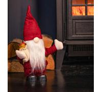Samuel Alexander 28cm Battery Operated Musical Walking Christmas Gonk Decoration in Red Samuel Alexander Red