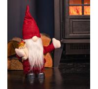 Samuel Alexander 28cm Battery Operated Musical Walking Christmas Gonk Decoration in Red Samuel Alexander Red