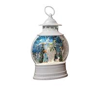 Samuel ALEXANDER 28cm White Light up The Snowman, Snowdog & Billy Christmas Water Spinner with LEDs