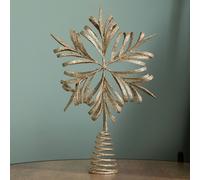 Samuel Alexander 29cm Antique Gold Snowflake Christmas Tree Topper