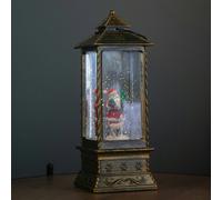 Samuel Alexander 29cm Battery Operated Light up Christmas Water Spinner with Rotating Santa & LEDs