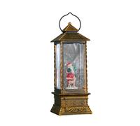 Samuel Alexander 29cm Light up Christmas Water Spinner with Rotating Santa & LEDs in Bronze Samuel Alexander Bronze