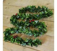 Samuel ALEXANDER 2m Christmas Holly with Red Berries Tinsel/Garland