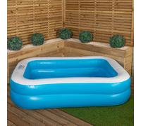 Samuel Alexander 2m x 1.5m Jumbo Rectangular Inflatable Family Paddling Pool in Blue Samuel Alexander Blue