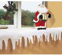 Samuel Alexander 2m x 36cm DEEP Christmas Fake Icicle Scene Drape Material in White | Size: 2m x 36 cm Samuel Alexander White 2m x 36 cm