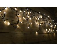 Samuel Alexander 300 LED (6m) Warm White Connectable Icicle Lights on a Black Cable