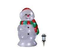 Samuel Alexander 30cm Acrylic Christmas Snowman in Red & Green Scarf with White LEDs Samuel Alexander Red