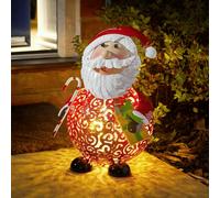 Samuel Alexander 30cm Battery Operated Filigree Christmas Santa Folk Light Decoration with LEDs