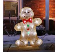 Samuel Alexander 30cm Battery Operated Light up Christmas Gingerbread Boy with Cool White LEDs