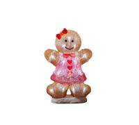 Samuel Alexander 30cm Battery Operated Light up Christmas Gingerbread with White LEDs in Brown Samuel Alexander Brown