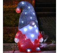 Samuel Alexander 30cm Battery Operated Light up Christmas Gonk with Cool White LEDs
