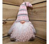 Samuel Alexander 30cm Christmas Male Gonk with LED Light - Striped Hat